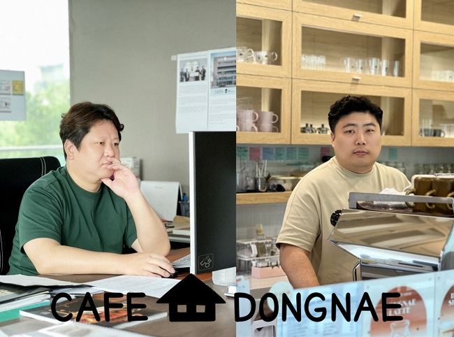  카페동네 이상근 대표, 권법인 이사 (왼쪽부터)