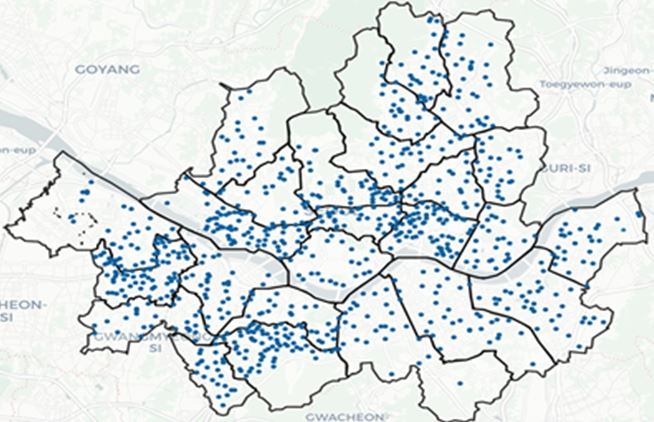 서울시 S-DoT 설치지역 (1,100개소)