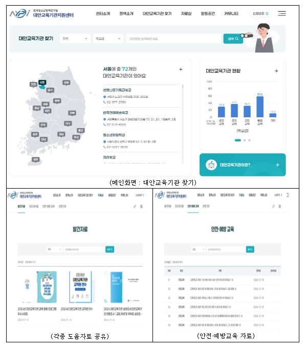 대안교육기관지원센터 누리집 소개